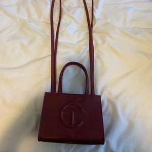 Small Telfar Shopping bag in Oxblood
